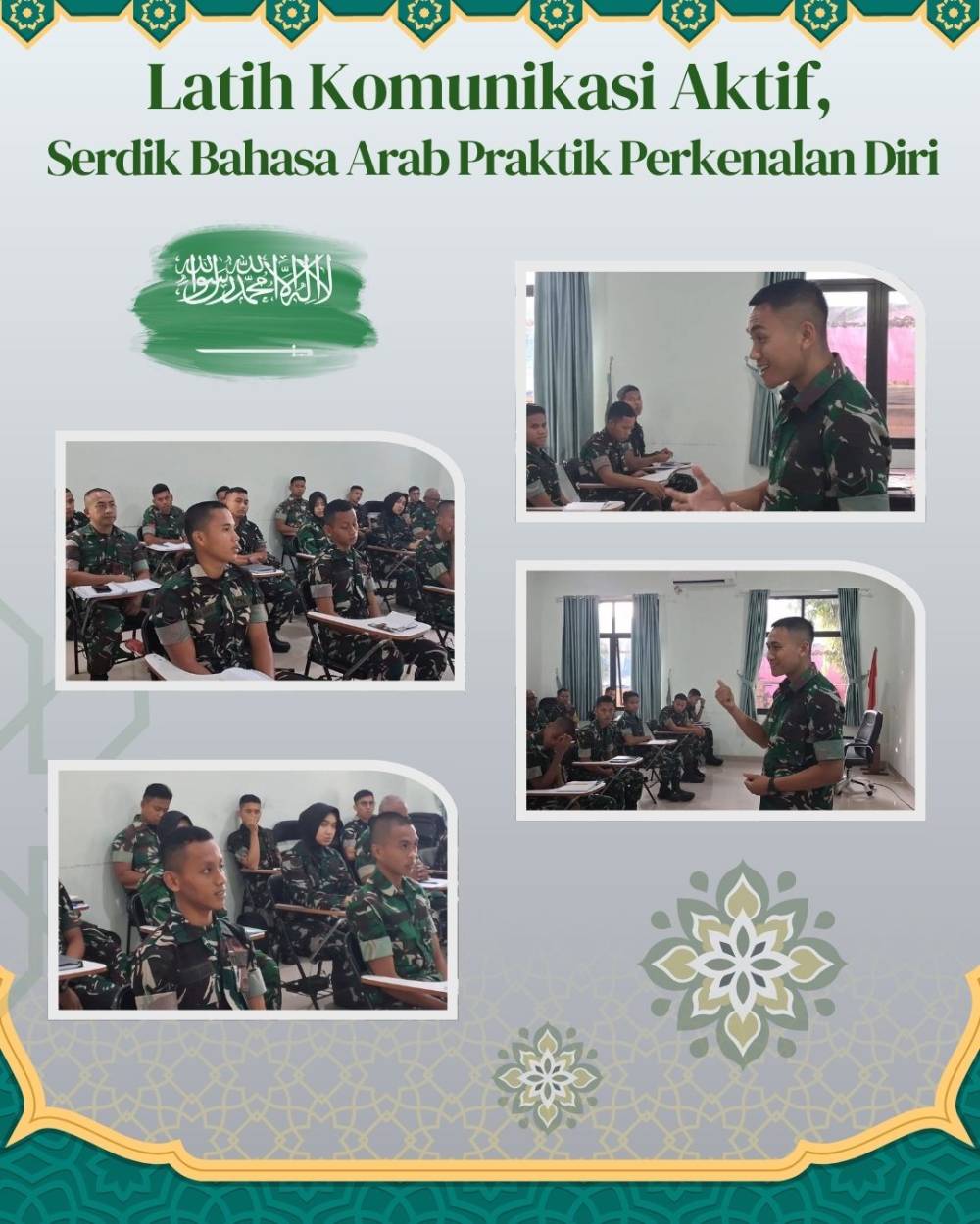 LATIH KOMUNIKASI AKTIF, SERDIK BAHASA ARAB PRAKTIK PERKENALAN DIRI