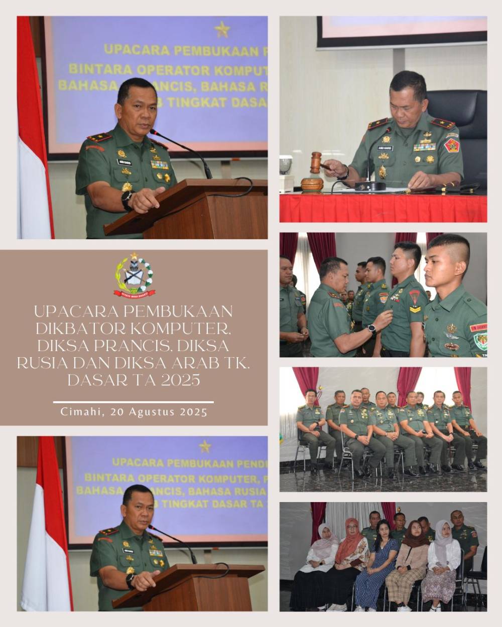 PUSDIKPENGMILUM GELAR UPACARA PEMBUKAAN EMPAT PENDIDIKAN TA 2025