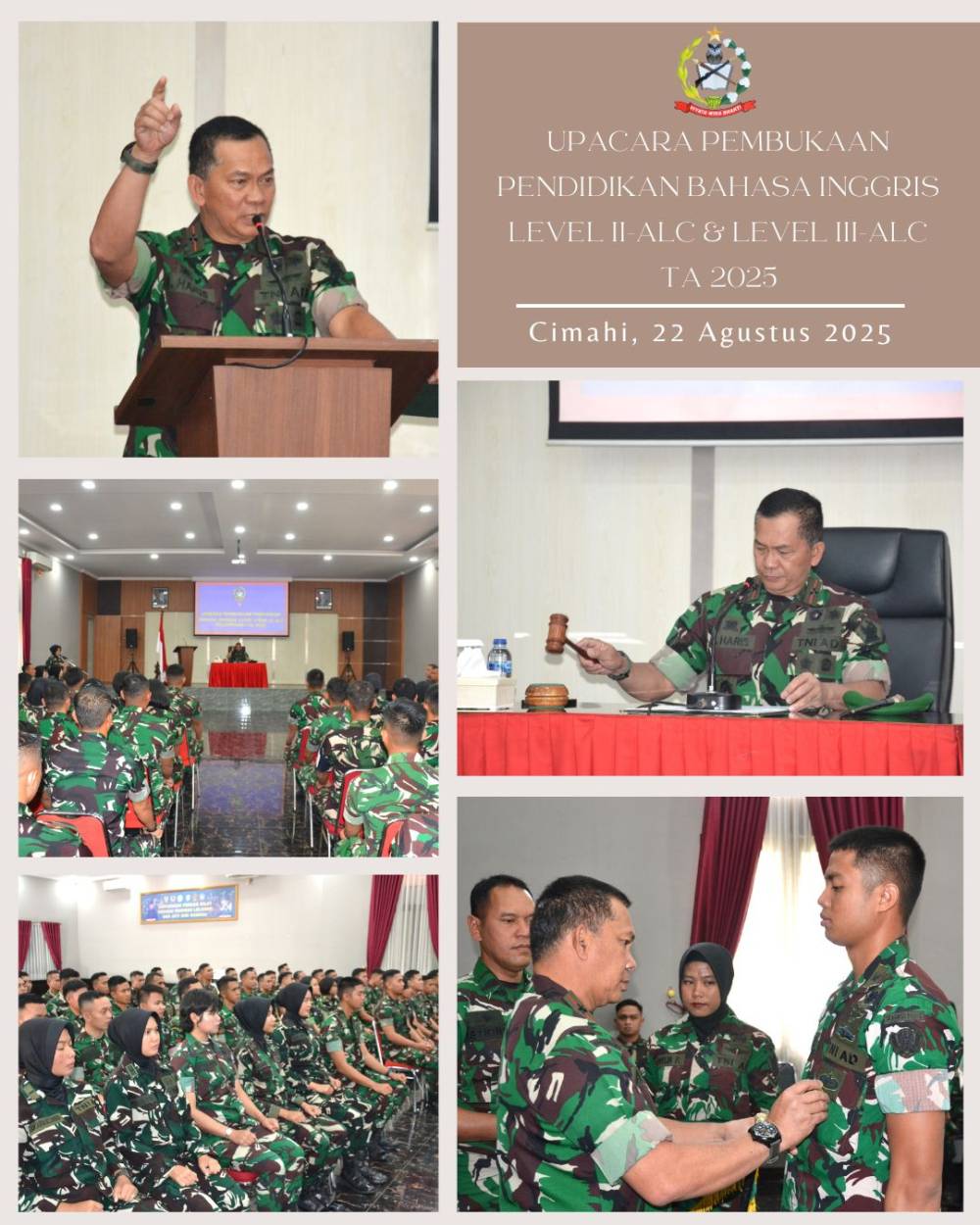 UPACARA PEMBUKAAN PENDIDIKAN BAHASA INGGRIS LEVEL II-ALC DAN LEVEL III-ALC TA 2025