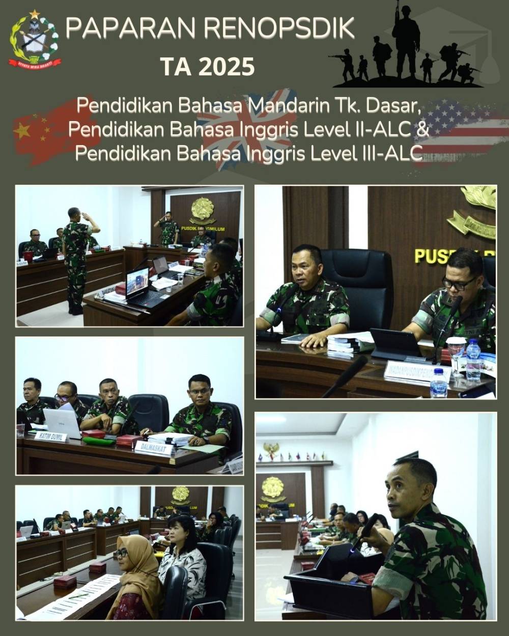 PUSDIKPENGMILUM GELAR PAPARAN RENOPSDIK 3 PENDIDIKAN BAHASA ASING TA 2025