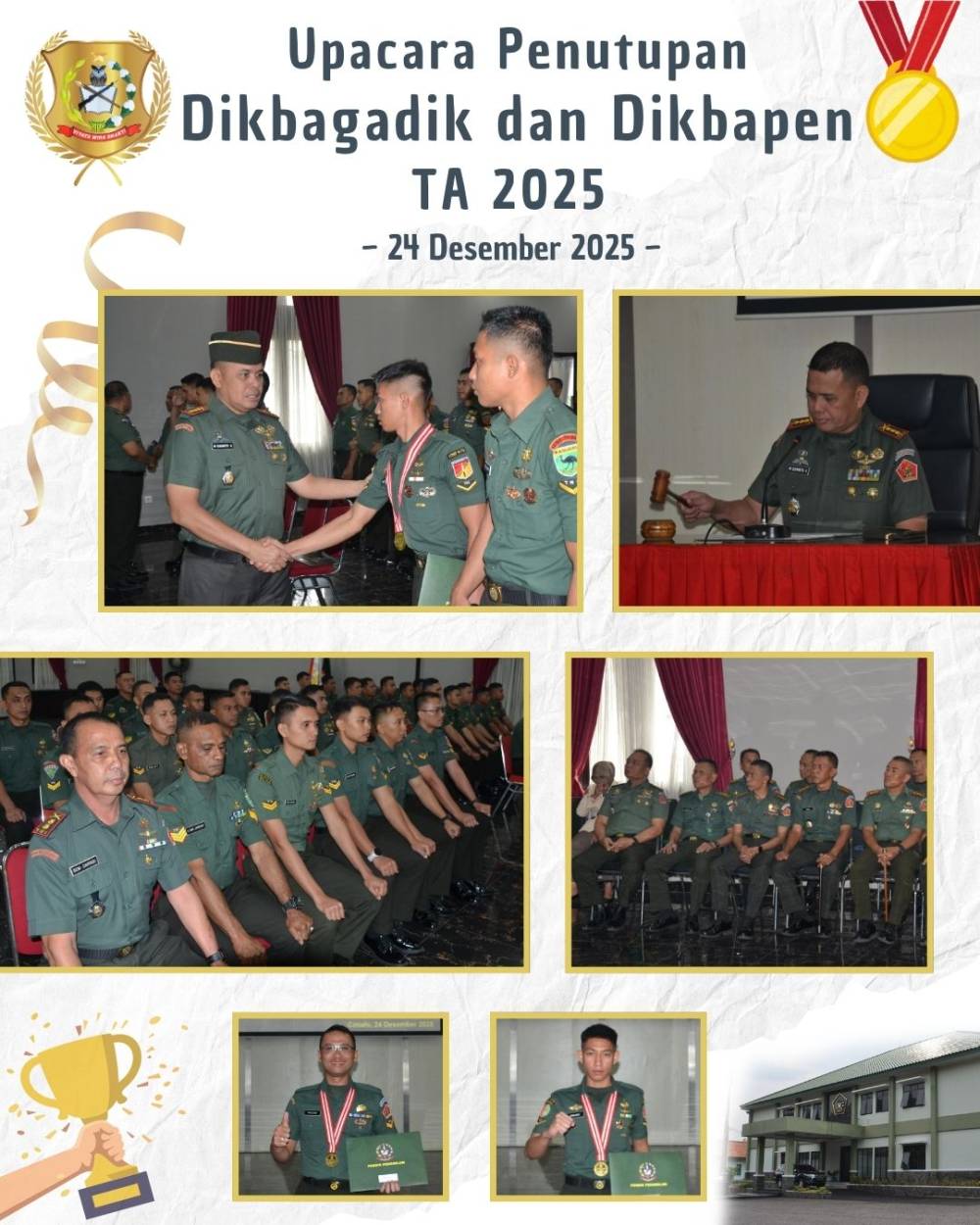 AKHIRI PENDIDIKAN TA 2025, PUSDIKPENGMILUM TUTUP DIKBAGADIK DAN DIKBAPEN