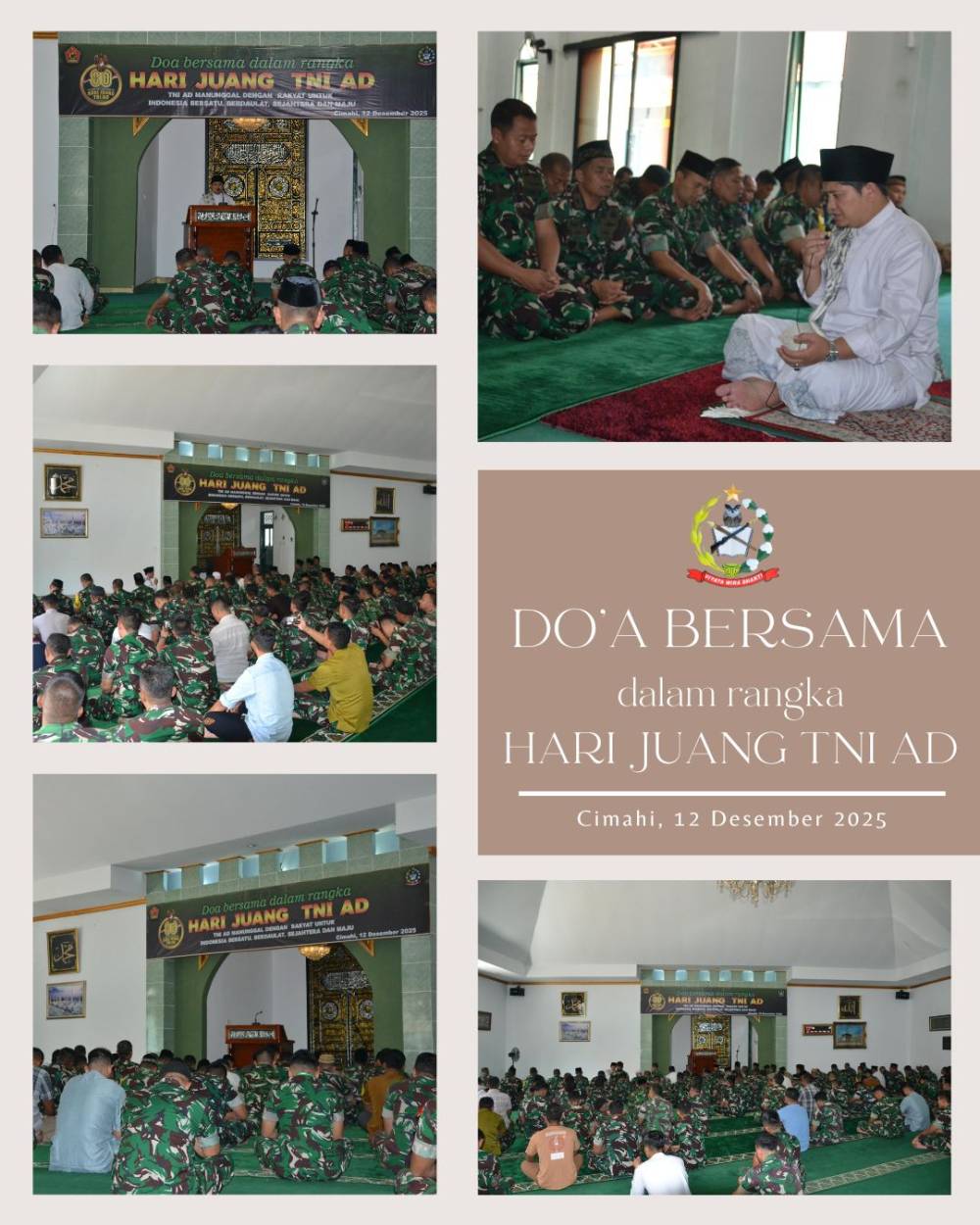 PUSDIKPENGMILUM GELAR DO'A BERSAMA PERINGATI HARI JUANG TNI AD