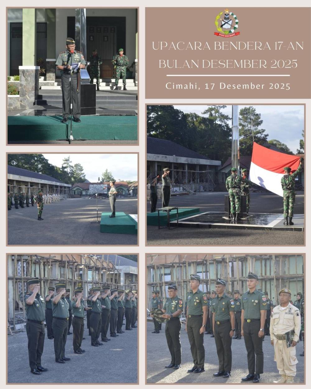 DANPUSDIKPENGMILUM PIMPIN UPACARA 17-AN, INGATKAN DISIPLIN DAN KESIAPSIAGAAN PERSONEL