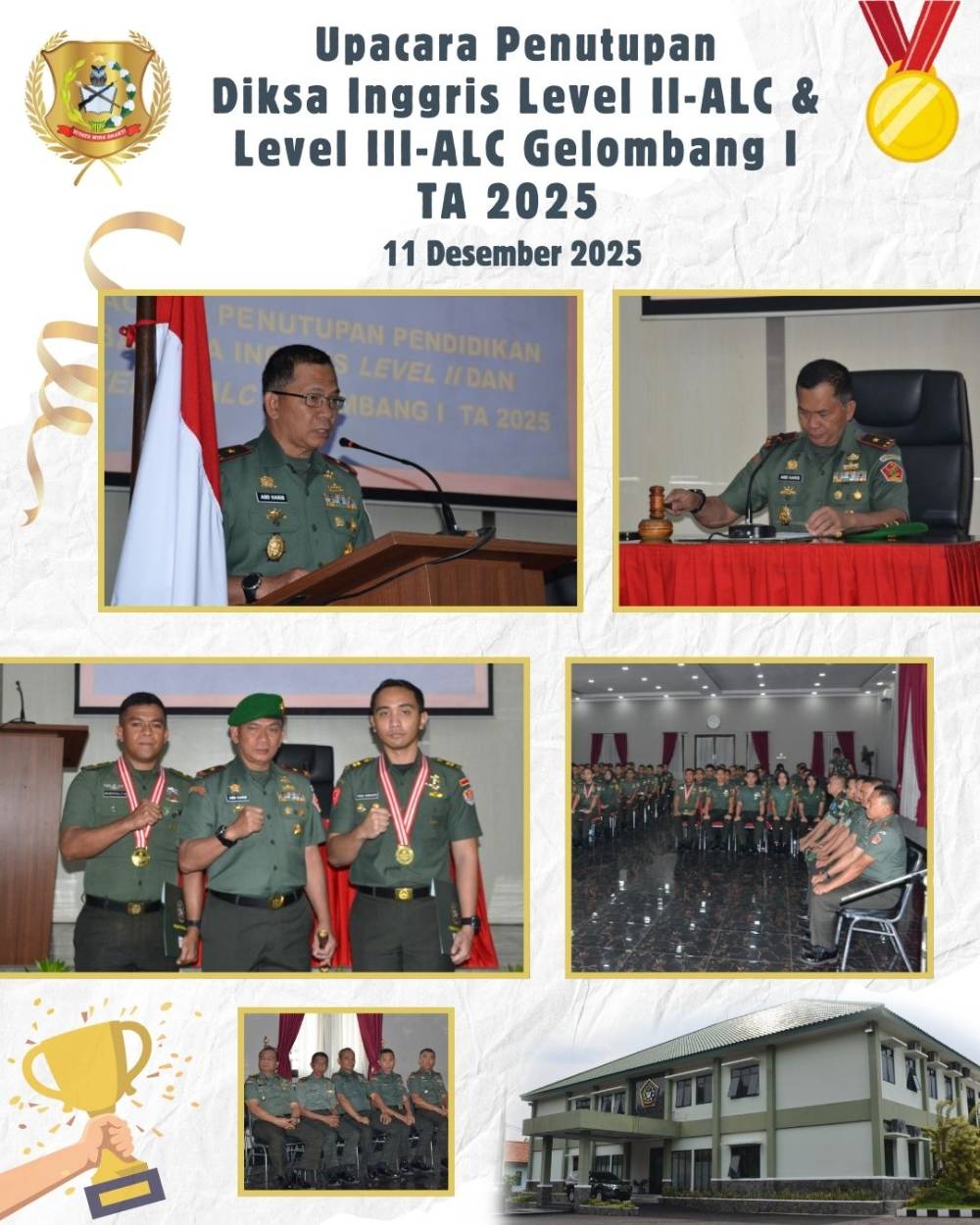 DIKSA INGGRIS GEL. I DITUTUP : KOMANDAN KODIKLATAD TEKANKAN PENTINGNYA BAHASA INGGRIS