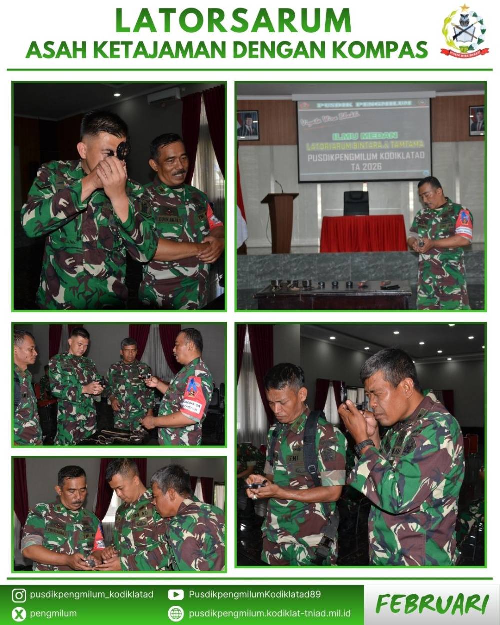 ILMU MEDAN BERLANJUT, PENGGUNAAN KOMPAS ASAH KETAJAMAN ARAH PRAJURIT