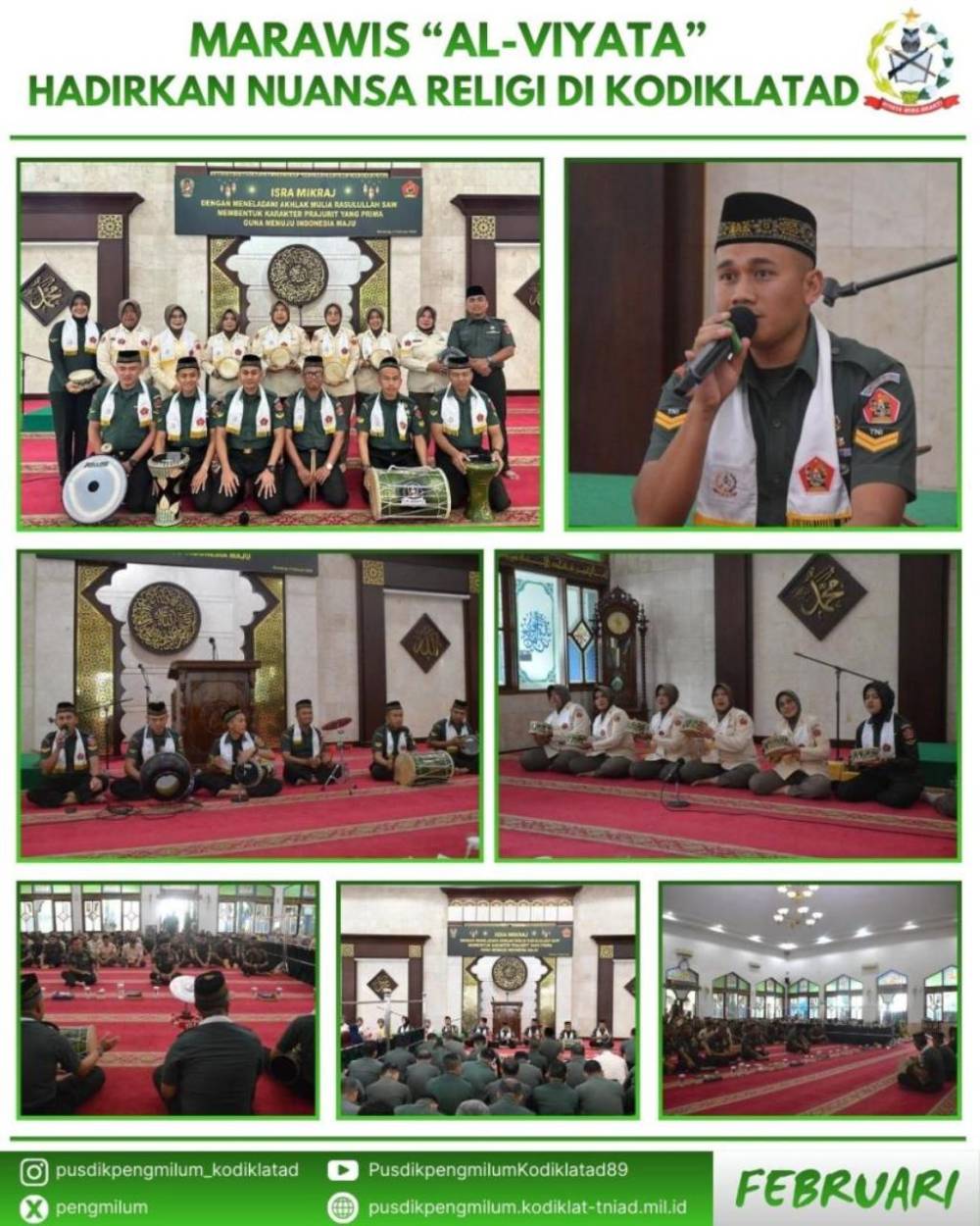 SHOLAWAT MENGGEMA, TIM MARAWIS AL-VIYATA HADIRKAN NUANSA RELIGI DI KODIKLATAD