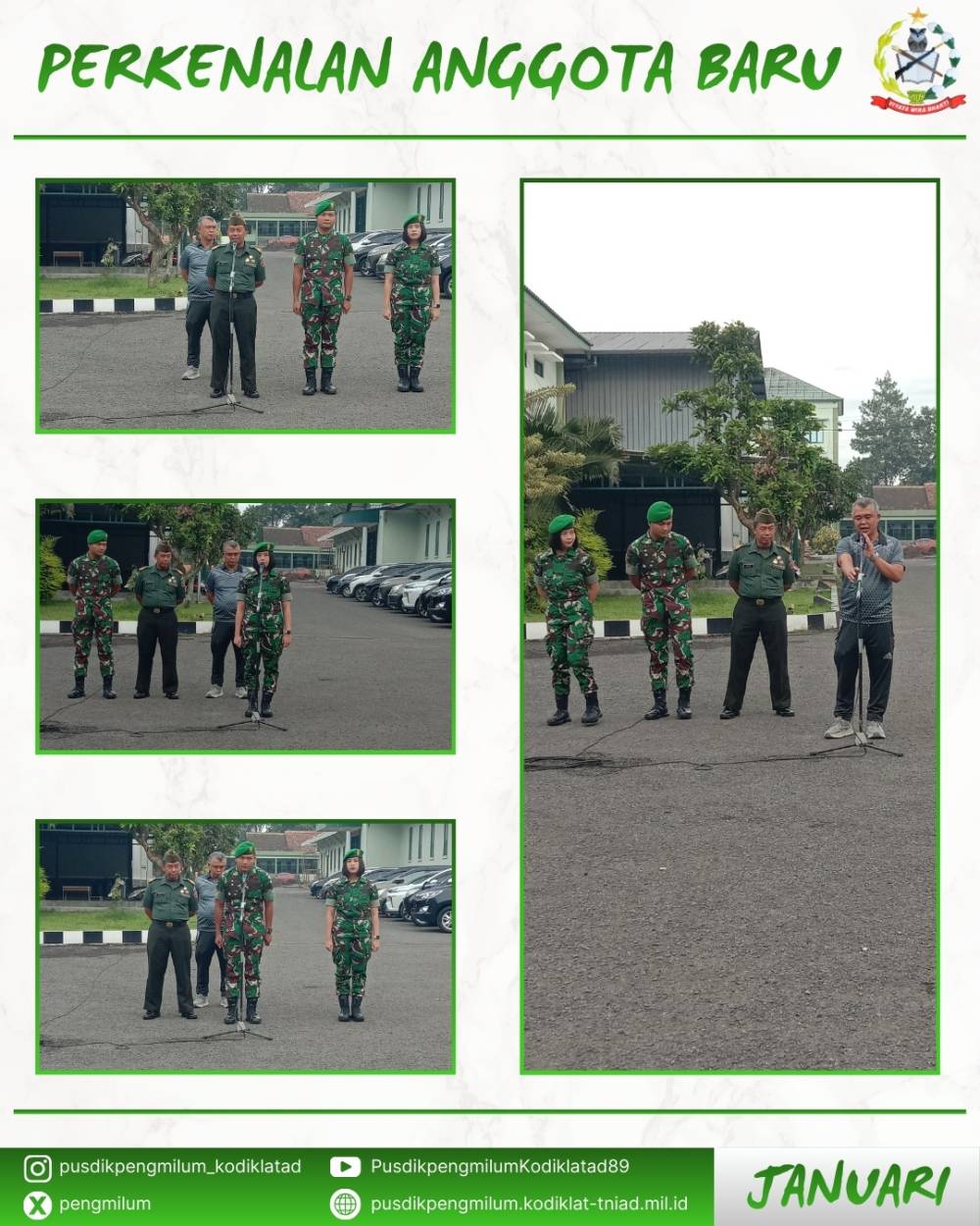 AWAL TAHUN PENUH SEMANGAT, TIGA PERSONEL BARU TAMBAH KEKUATAN PUSDIKPENGMILUM