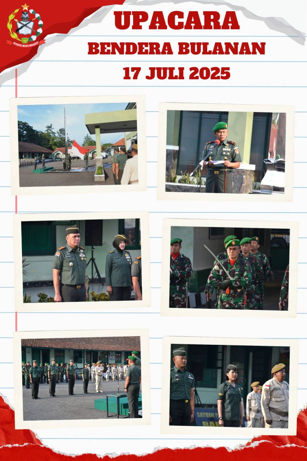 PUSDIKPENGMILUM GELAR UPACARA BENDERA 17 JULI 2025, TEGUHKAN JATI DIRI DAN INTEGRITAS PRAJURIT