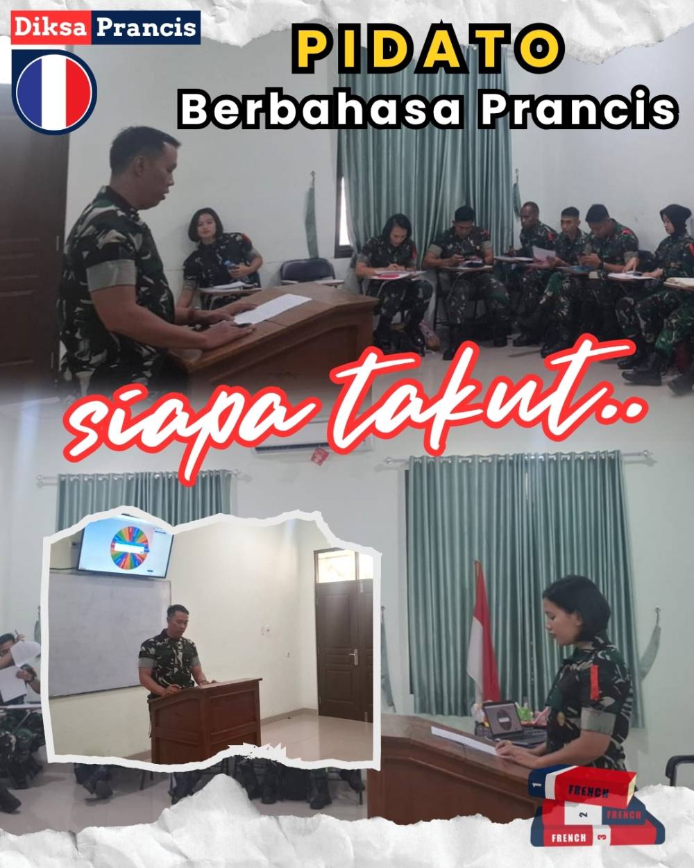 SERDIK DIKSA PRANCIS TAMPILKAN KEMAMPUAN BERPIDATO DALAM RANGKAIAN APLIKASI AKHIR PENDIDIKAN
