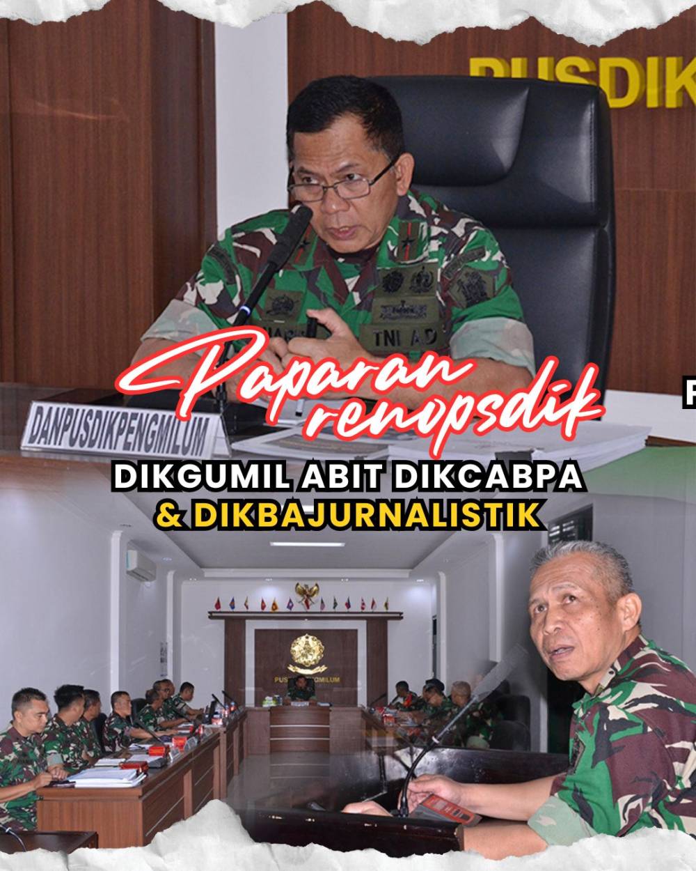 RENOPSDIK DIKGUMIL DAN DIKBAJURNALISTIK DIPAPARKAN DI HADAPAN DANPUSDIKPENGMILUM