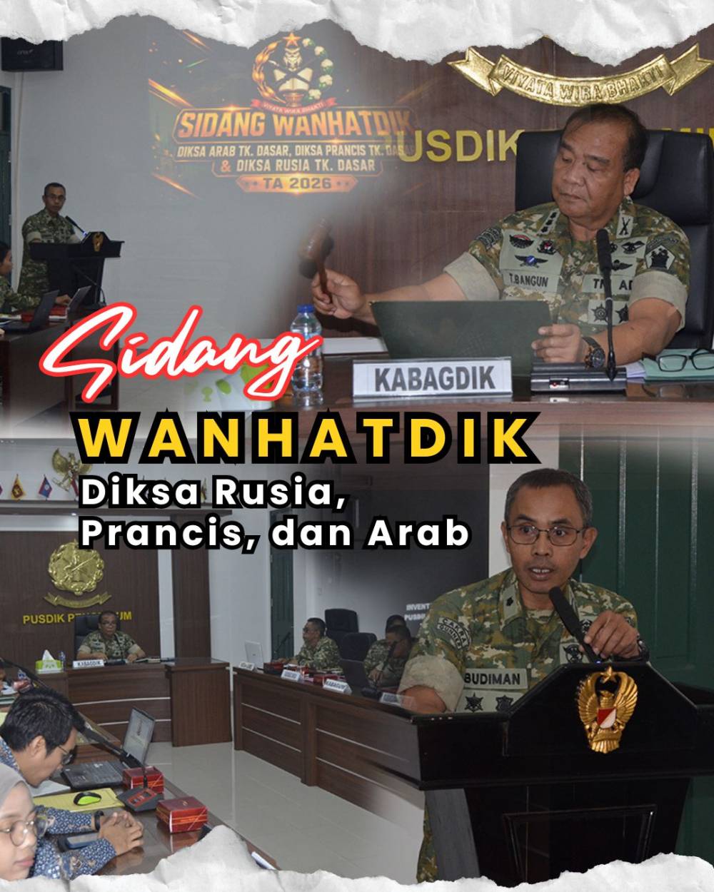 PUSDIKPENGMILUM GELAR SIDANG WANHATDIK DIKSA RUSIA, PRANCIS, DAN ARAB TA 2026