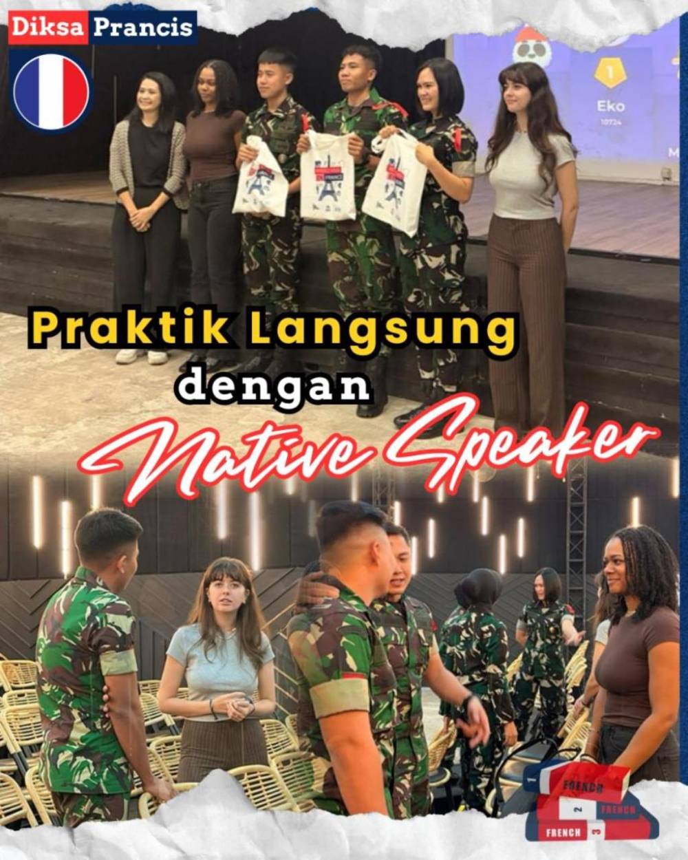 SERDIK DIKSA PRANCIS PRAKTIK BAHASA BERSAMA NATIVE SPEAKER DI IFI BANDUNG