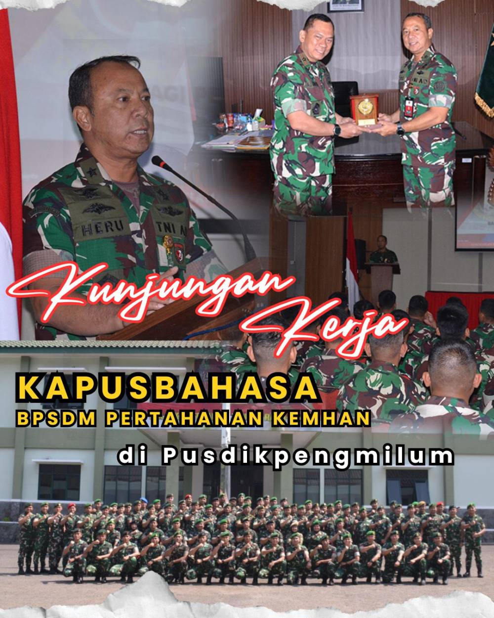 PUSDIKPENGMILUM MENERIMA KUNJUNGAN KERJA KAPUSBAHASA BPSDM PERTAHANAN KEMHAN