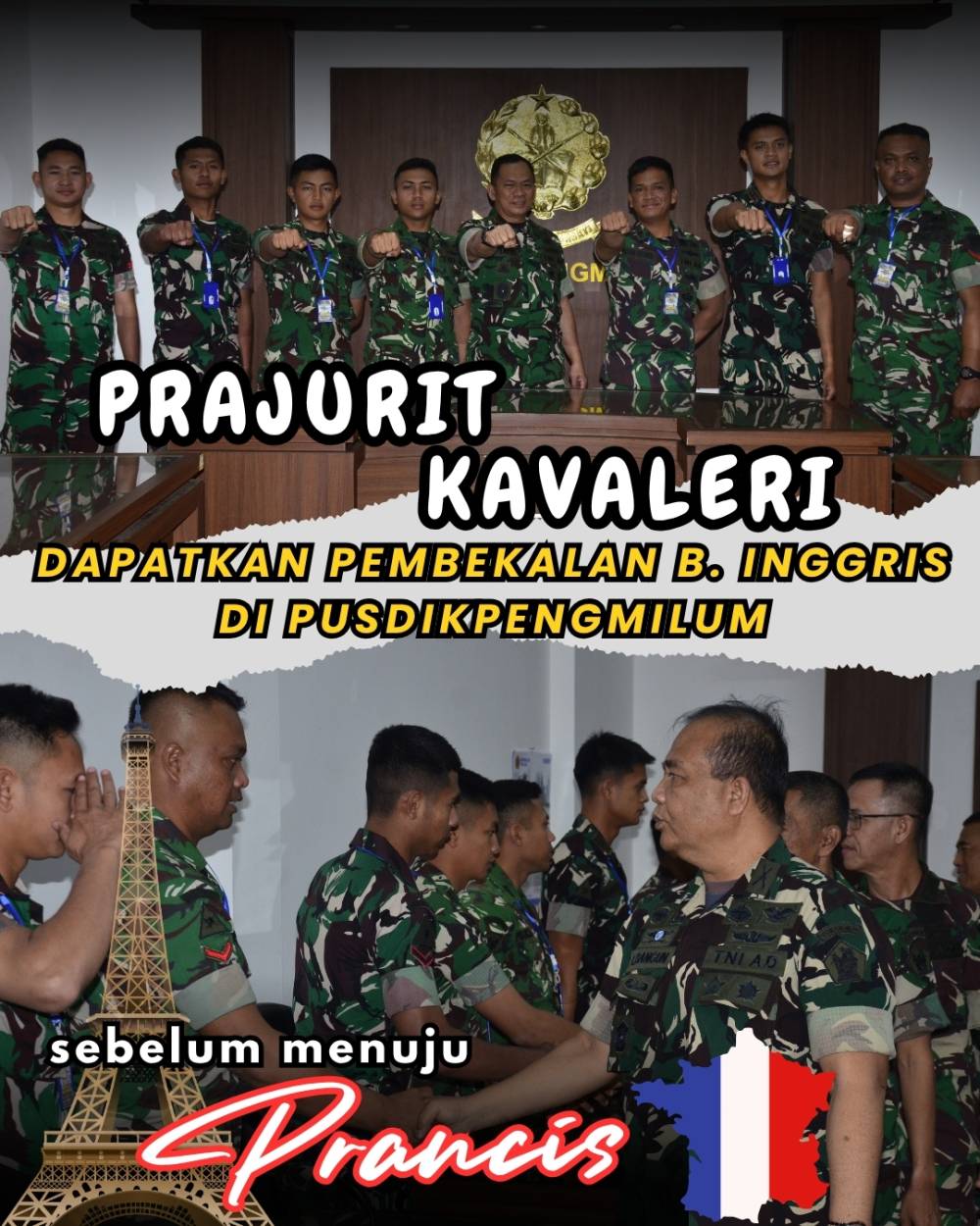 PUSDIKPENGMILUM BEKALI PRAJURIT KAVALERI MENUJU PENDIDIKAN BERKUDA MILITER INTERNASIONAL
