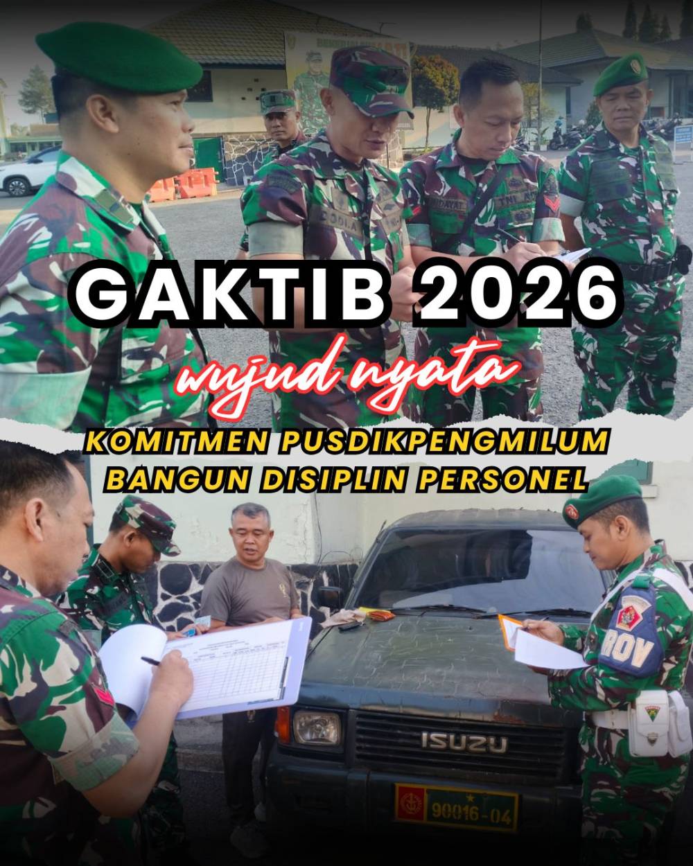 OPERASI GAKTIB, WUJUD KOMITMEN PUSDIKPENGMILUM BANGUN DISIPLIN PERSONEL