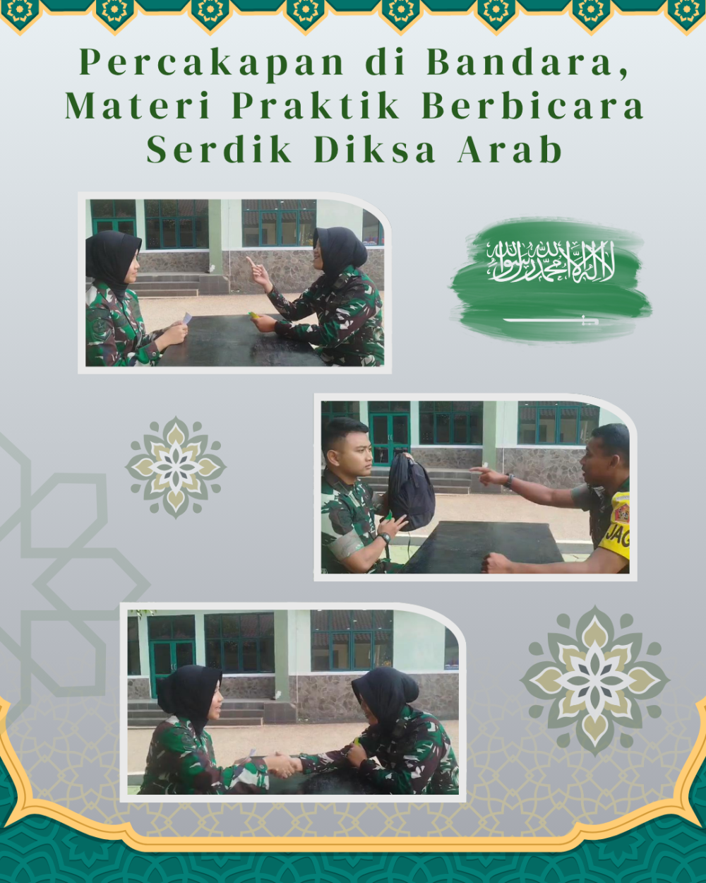 PERCAKAPAN DI BANDARA JADI MATERI PRAKTIK SERDIK DIKSA ARAB