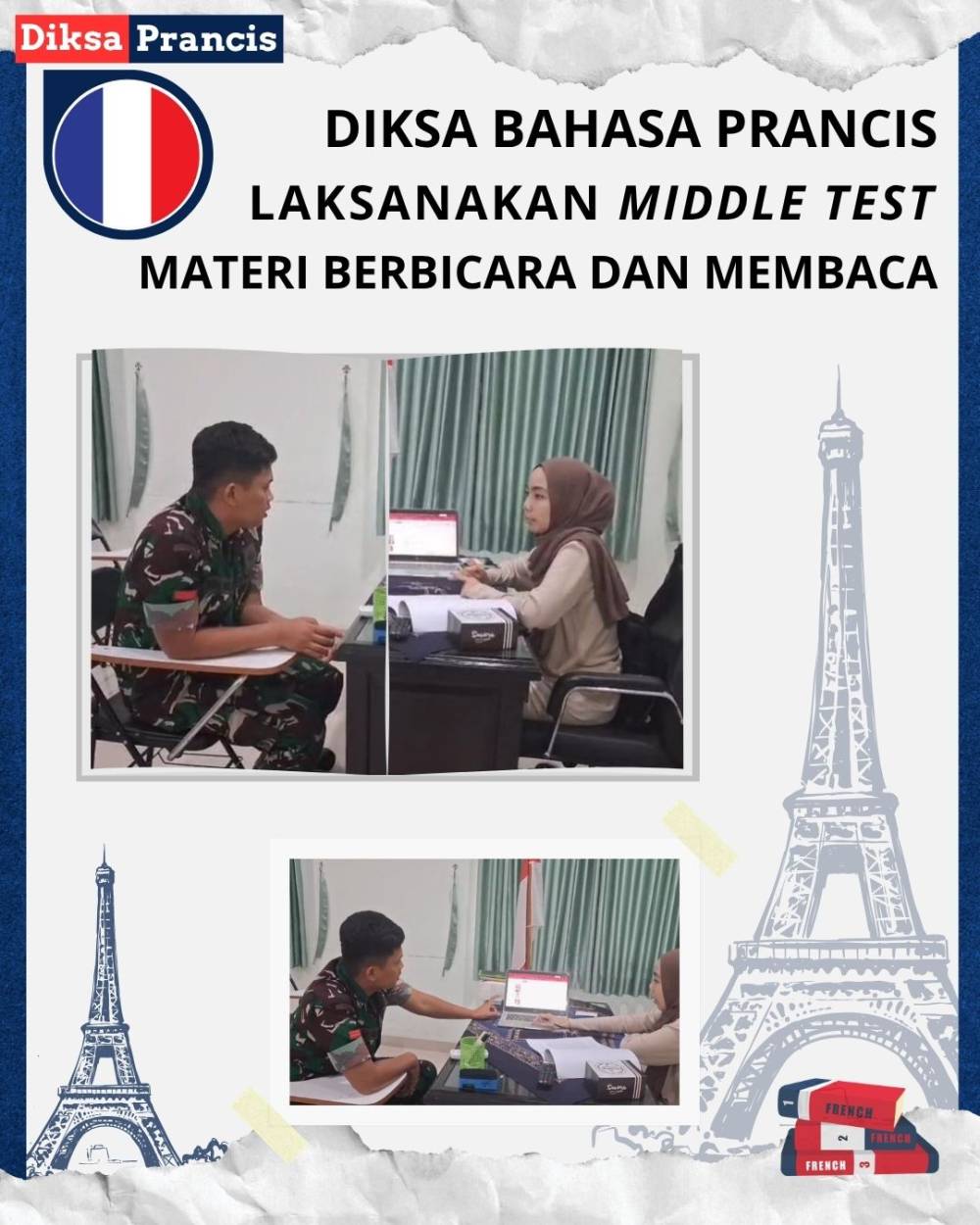 SERDIK DIKSA BAHASA PRANCIS LAKSANAKAN MIDDLE TEST MATERI BERBICARA DAN MEMBACA
