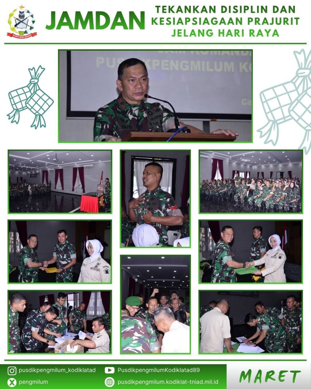 DI TENGAH NUANSA RAMADHAN, JAMDAN TEKANKAN DISIPLIN DAN KESIAPSIAGAAN PRAJURIT