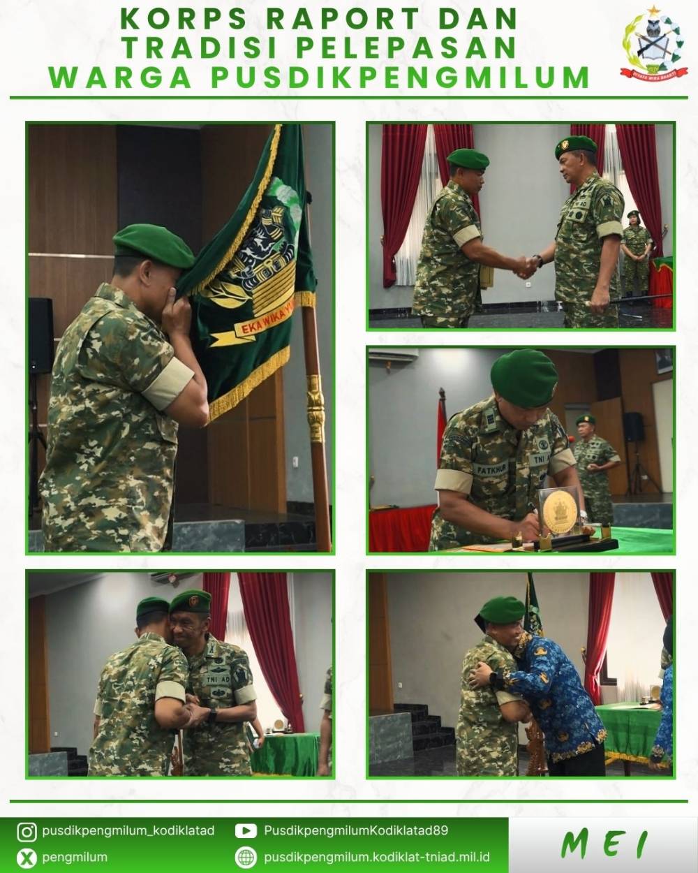 KORPS RAPORT DAN TRADISI PELEPASAN WARGA PUSDIKPENGMILUM