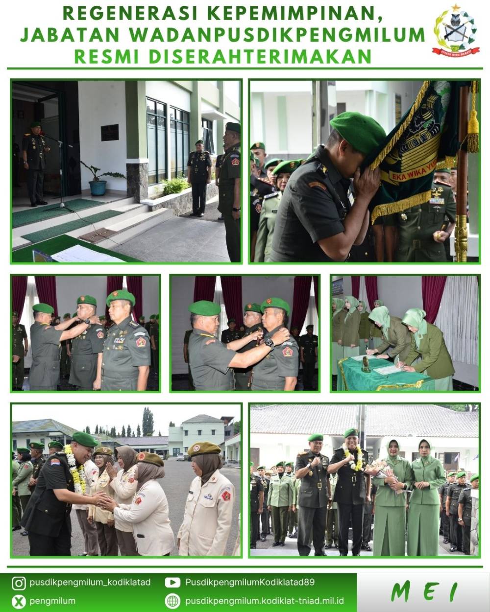 REGENERASI KEPEMIMPINAN, JABATAN WADANPUSDIKPENGMILUM RESMI DISERAHTERIMAKAN
