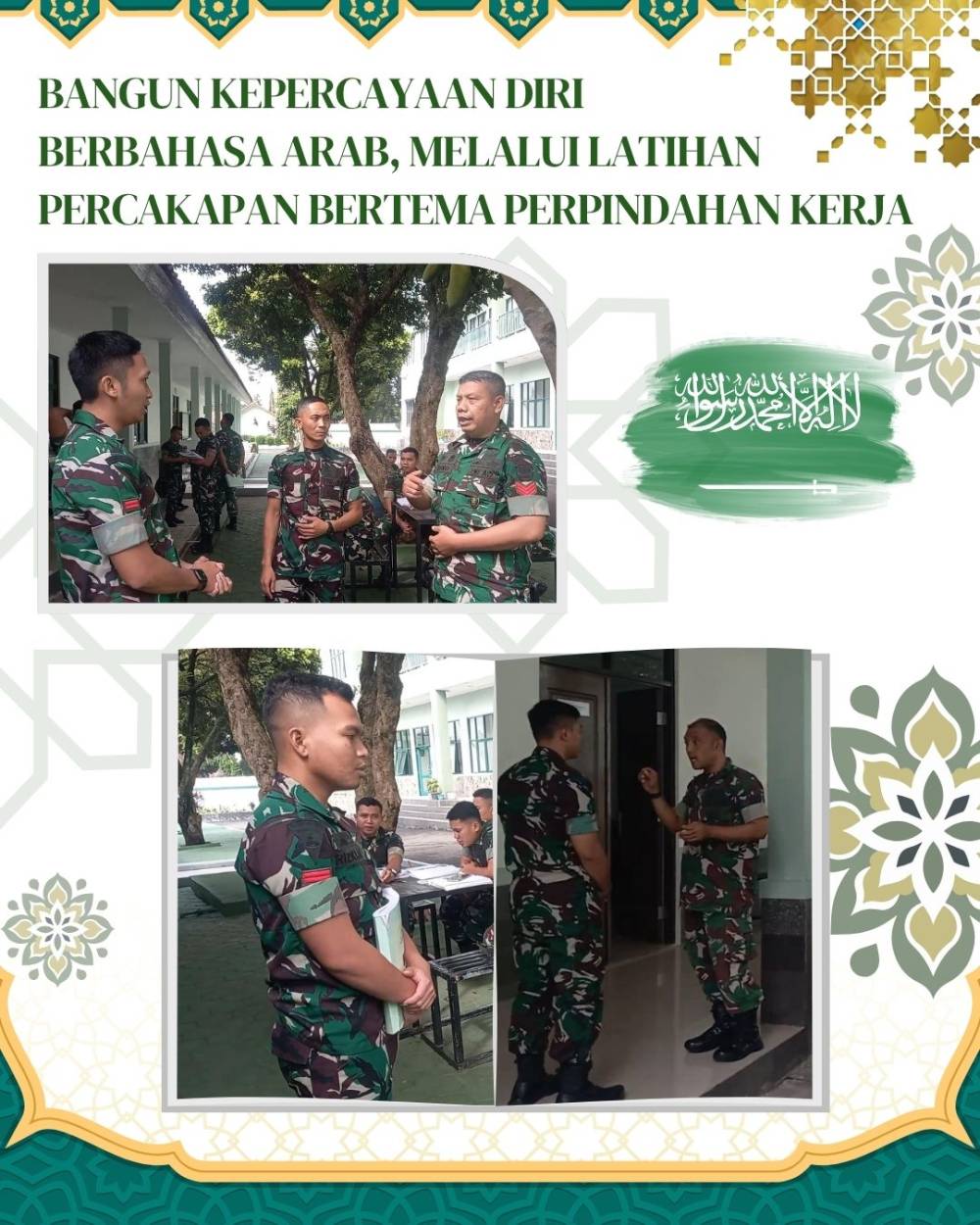 BANGUN KEPERCAYAAN DIRI BERBAHASA ARAB MELALUI LATIHAN PERCAKAPAN BERTEMA PERPINDAHAN KERJA