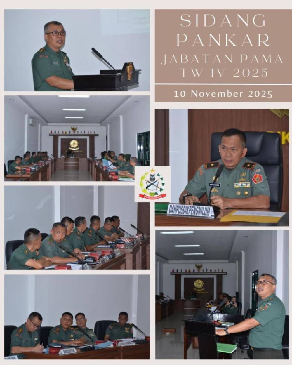 PUSDIKPENGMILUM GELAR SIDANG PANKAR PAMA TRIWULAN IV : WUJUD PEMBINAAN KARIER PROFESIONAL