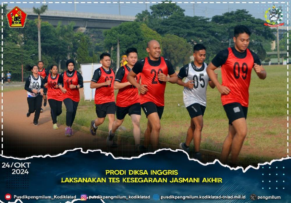 PRODI DIKSA INGGRIS LAKSANAKAN TES KESEGARAN JASMANI AKHIR DI LAPANGAN BRIGIF 15/KUJANG CIMAHI