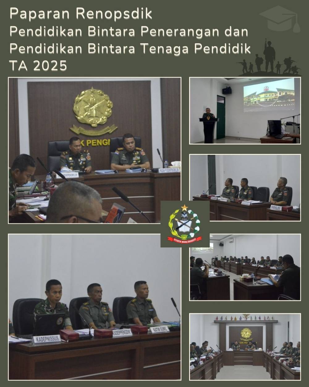 KOMANDAN PUSDIKPENGMILUM KEMBALI MENERIMA DUA PAPARAN RENCANA OPERASIONAL PENDIDIKAN DI TA 2025