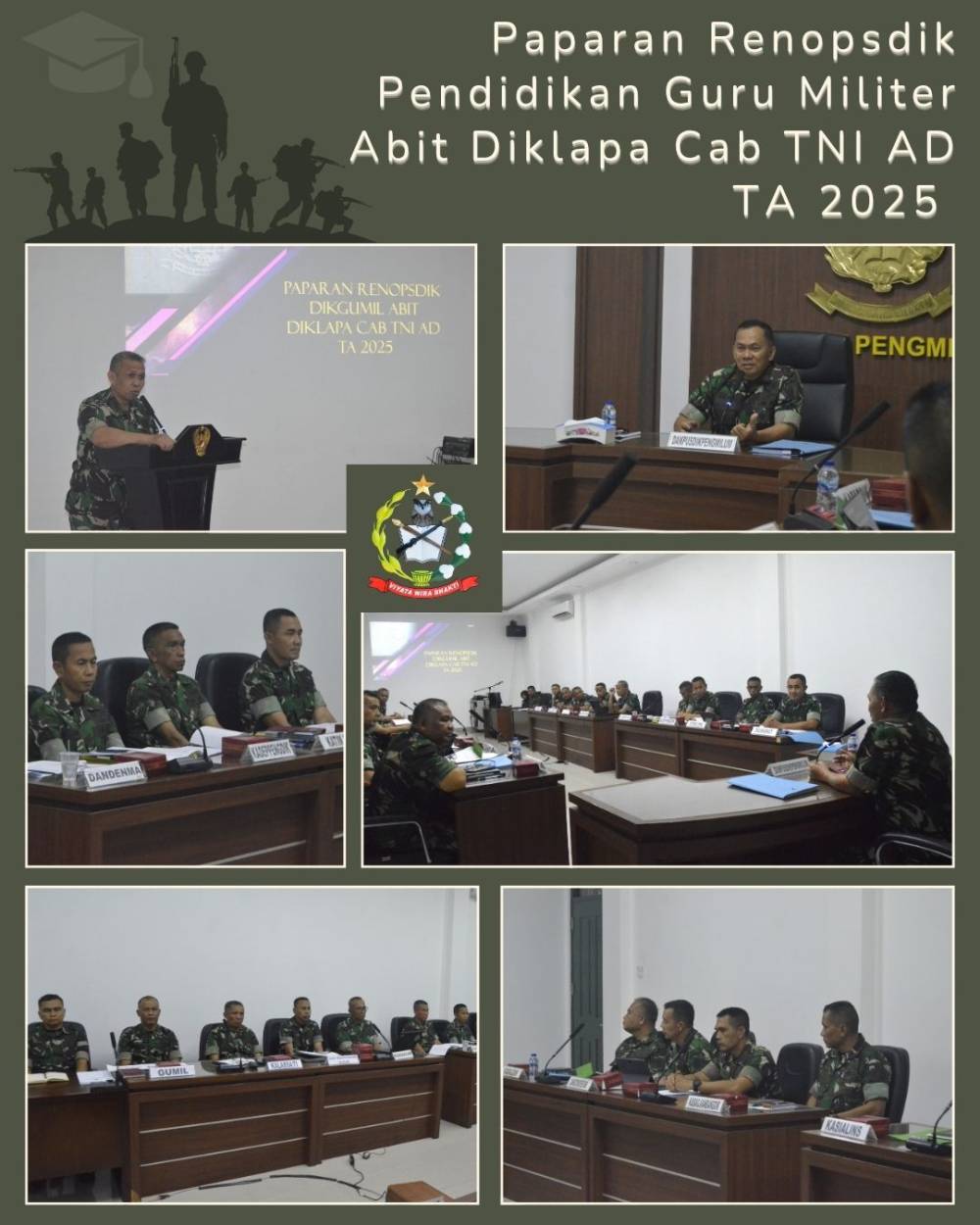 RENCANA OPERASIONAL PENDIDIKAN GURU MILITER ABITUREN PENDIDIKAN LANJUTAN PERWIRA CABANG TNI AD TA 2025 RESMI DISAMPAIKAN DI PUSDIKPENGMILUM