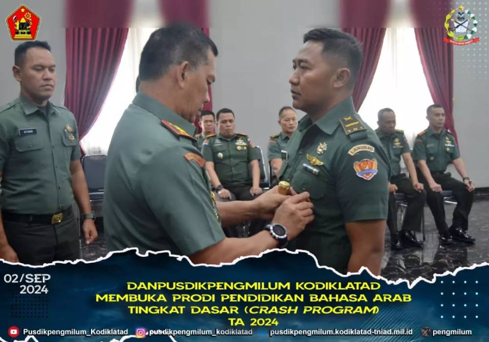 DANPUSDIKPENGMILUM MEMBUKA PRODI PENDIDIKAN BAHASA ARAB TINGKAT DASAR (CRASH PROGRAM) TA 2024