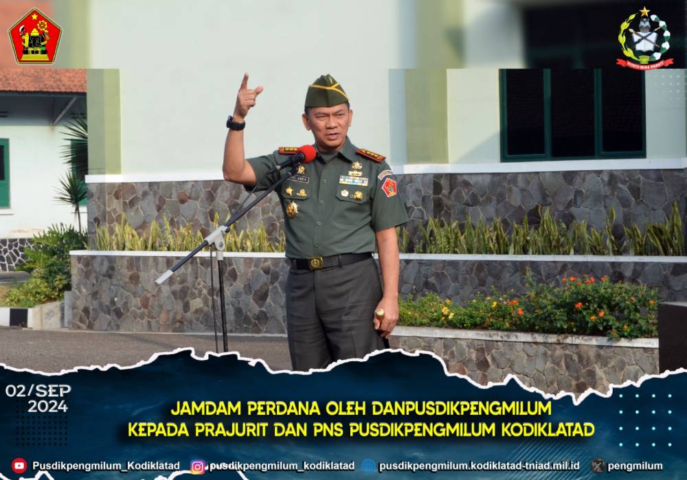 JAMDAN PERDANA DANPUSDIKPENGMILUM KEPADA PRAJURIT DAN PNS PUSDIKPENGMILUM