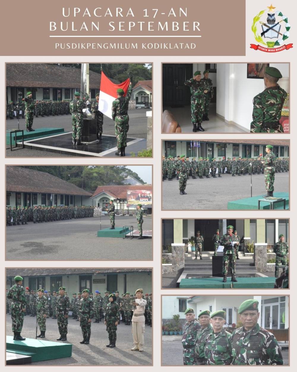 PUSDIKPENGMILUM LAKSANAKAN UPACARA BENDERA 17-AN BULAN SEPTEMBER