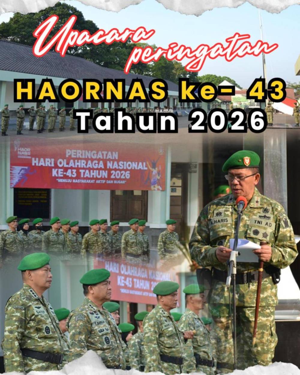 PUSDIKPENGMILUM LAKSANAKAN UPACARA PERINGATAN HARI OLAHRAGA NASIONAL KE-43 TAHUN 2026