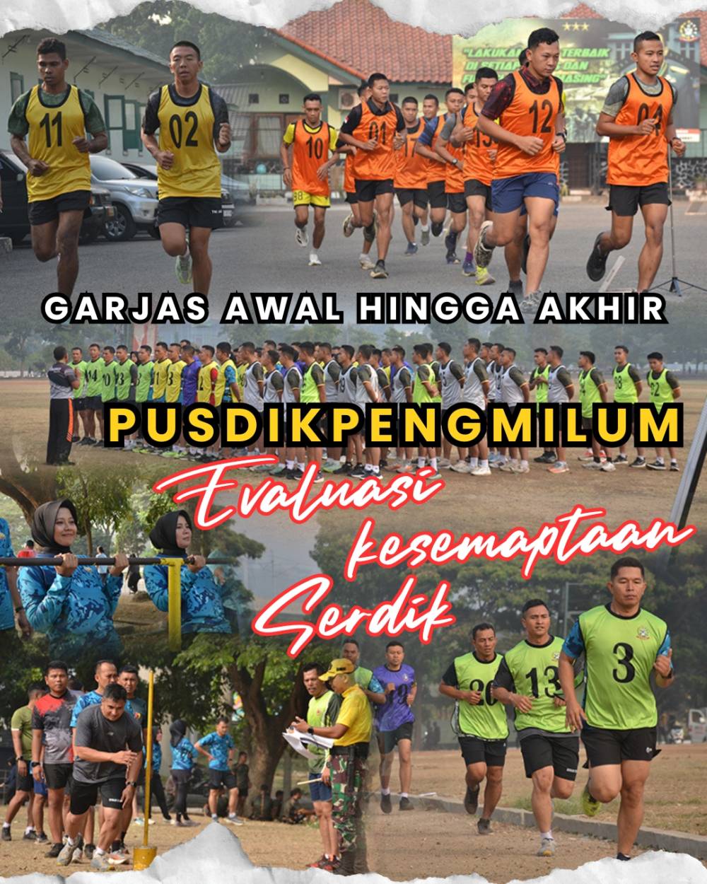 GARJAS AWAL HINGGA AKHIR, PUSDIKPENGMILUM EVALUASI KESAMAPTAAN PESERTA DIDIK